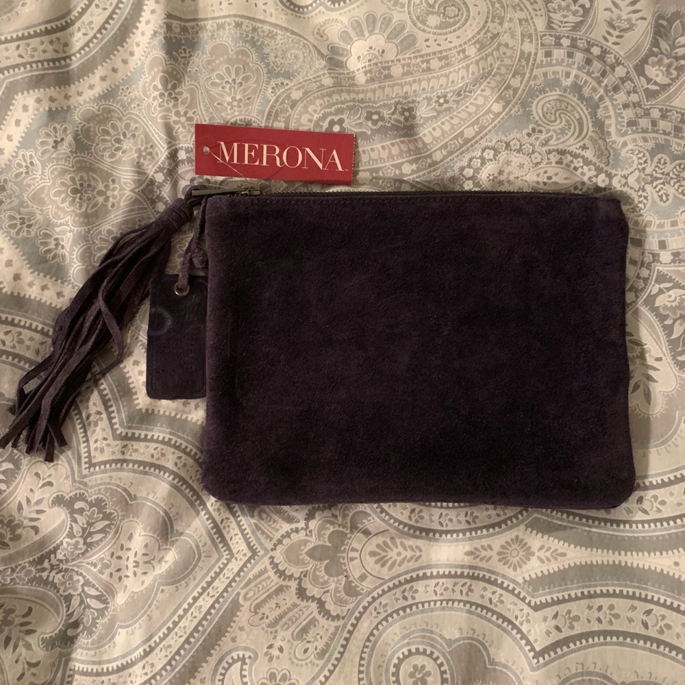 Merona Suede Clutch with Tassel